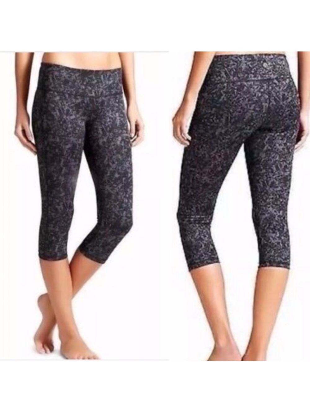 Athleta Reversible Woodlands Chaturanga Cropped Leggings Capri Women’s Sz XS